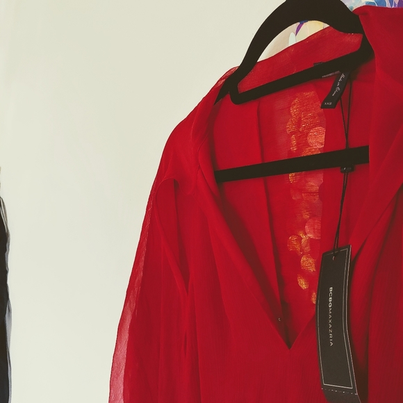 🆕 Red 🔥 Robin BCBGMAXAZRIA Saks 5th Avenue Dress - Picture 3 of 8